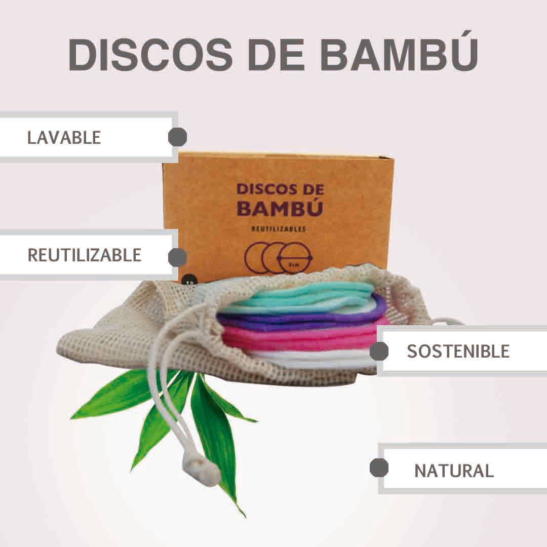 Discos de Bambú Reutilizables - www.lavanda.cat